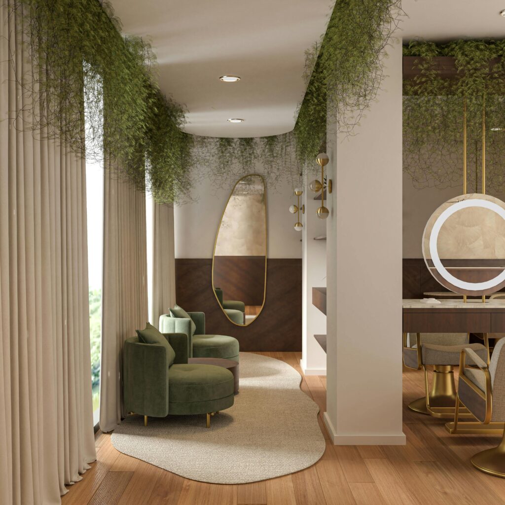 Commercial propety Stylish contemporary living room with plush chairs and elegant decor in London.